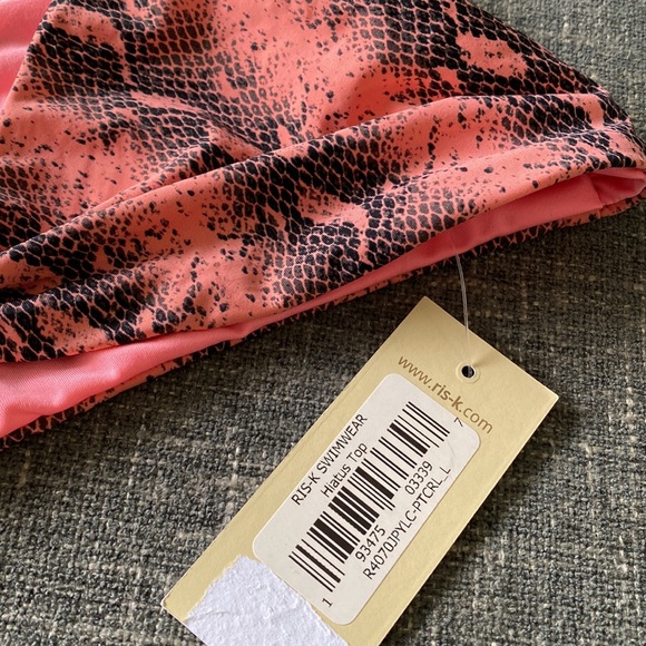 2 For $10 Ris-K Snakeskin Print Bikini Top - Picture 5 of 6